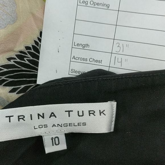 Trina Turk Strapless Bow Back Dress Floral Multicolor Sz 10 Bust 28" Length 31" - Picture 4 of 5